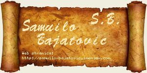Samuilo Bajatović vizit kartica